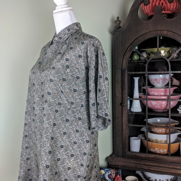 VTG 80s Colore Italia Silk Collar Button Up - Picture 3 of 7